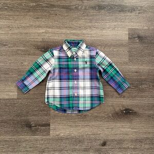 Polo by Ralph Lauren Green & Blue Plaid Button-Down Shirt
